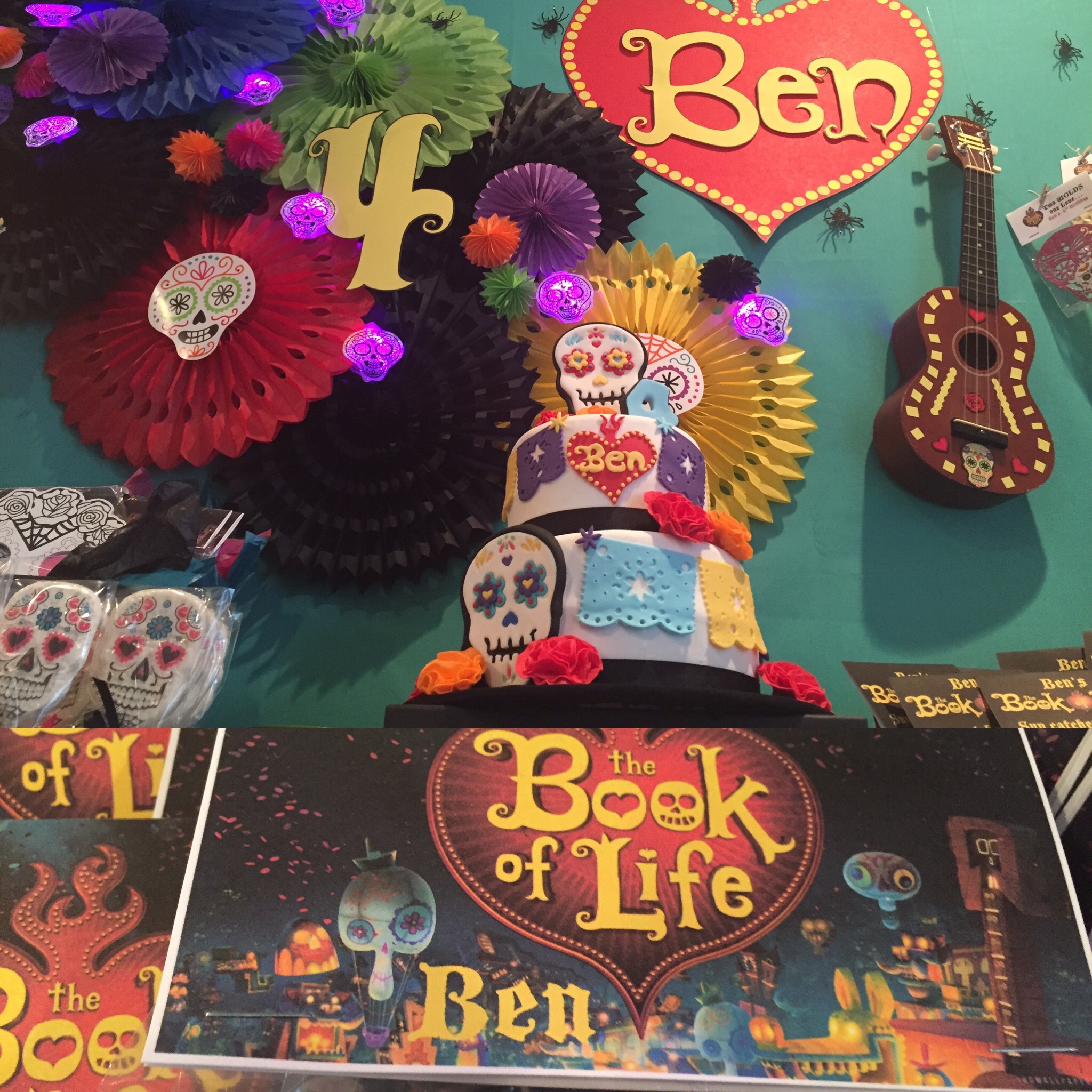 The book of life customized birthday party made by Monica at Trendy Fun