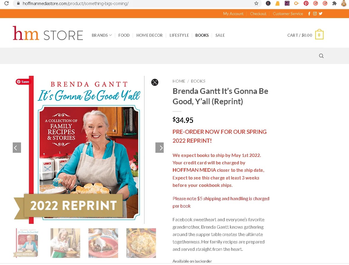 Best Brenda Gantt Cookbook Detail and where to buy in 2022