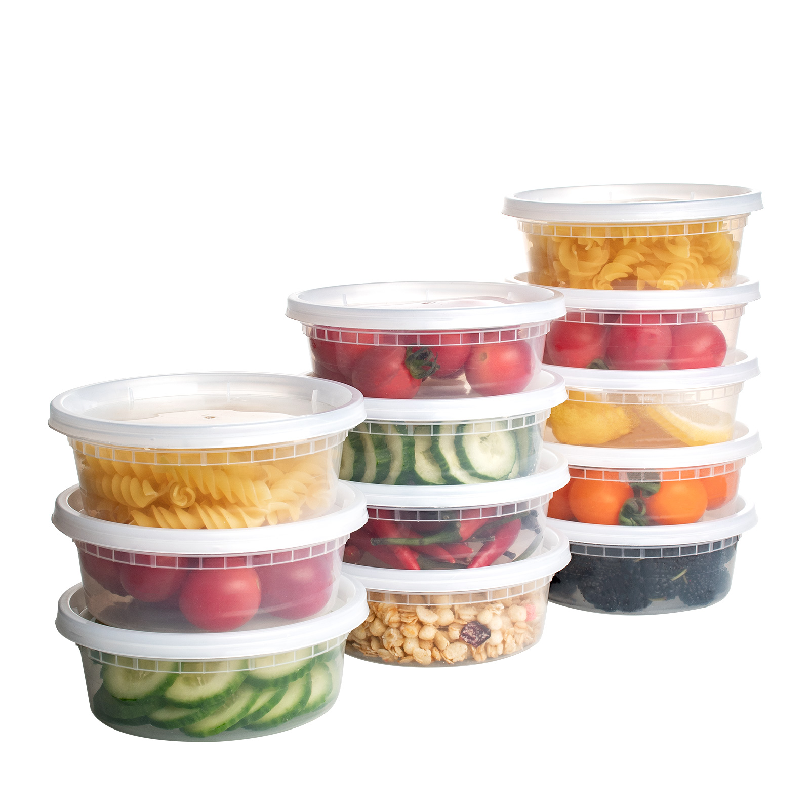 8oz Plastic Deli Container with Lid for for Soup Party Portion Control