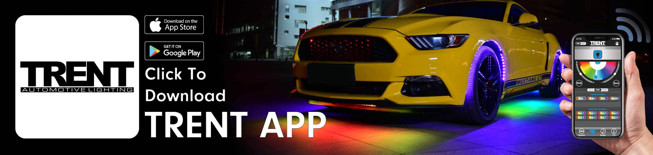Ambient Lighting Car ARGB RGB App Bluetooth Trent LED