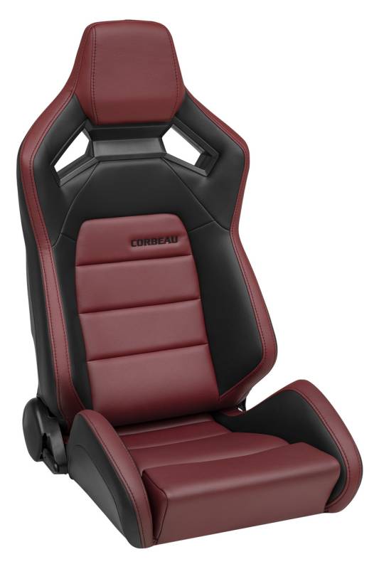 Corbeau Sportline RRX Reclining Racing Seats Pair Black Red Grey Gray