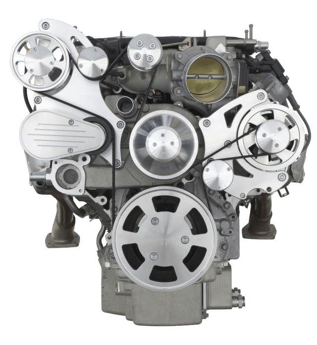 CVF Chevy LT4 Gen V Serpentine System with Alternator Only Polished