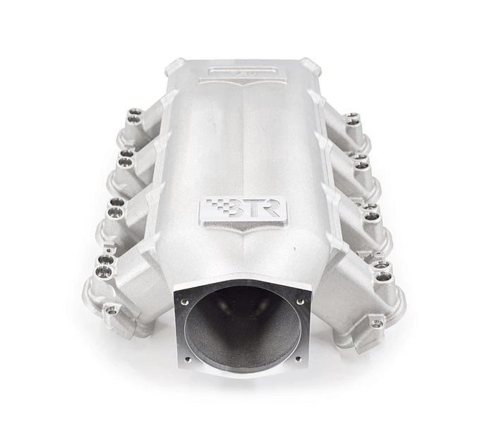 BTR LS Trinity Cast Aluminum Intake Manifolds for GM LS7 Rectangle Port Heads 12 Injector Setup