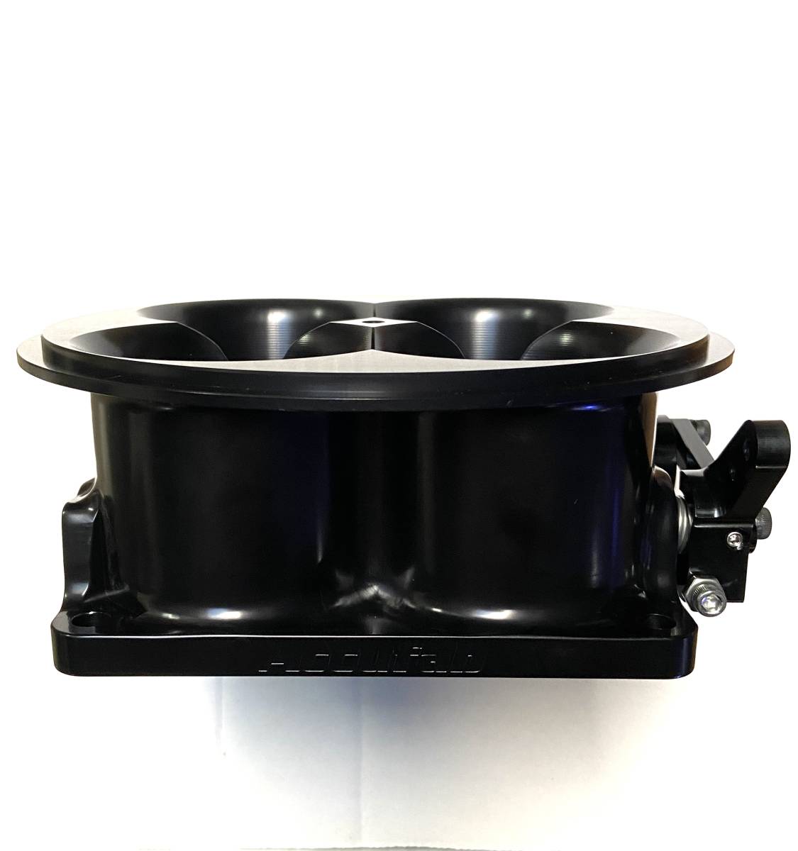 Accufab 4Barrel 6500 Black Anodized Throttle Body Short 4B6500BK Four Racing