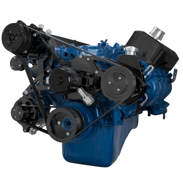 CVF Ford BBF 429 & 460 Serpentine Conversion System with High Mount AC