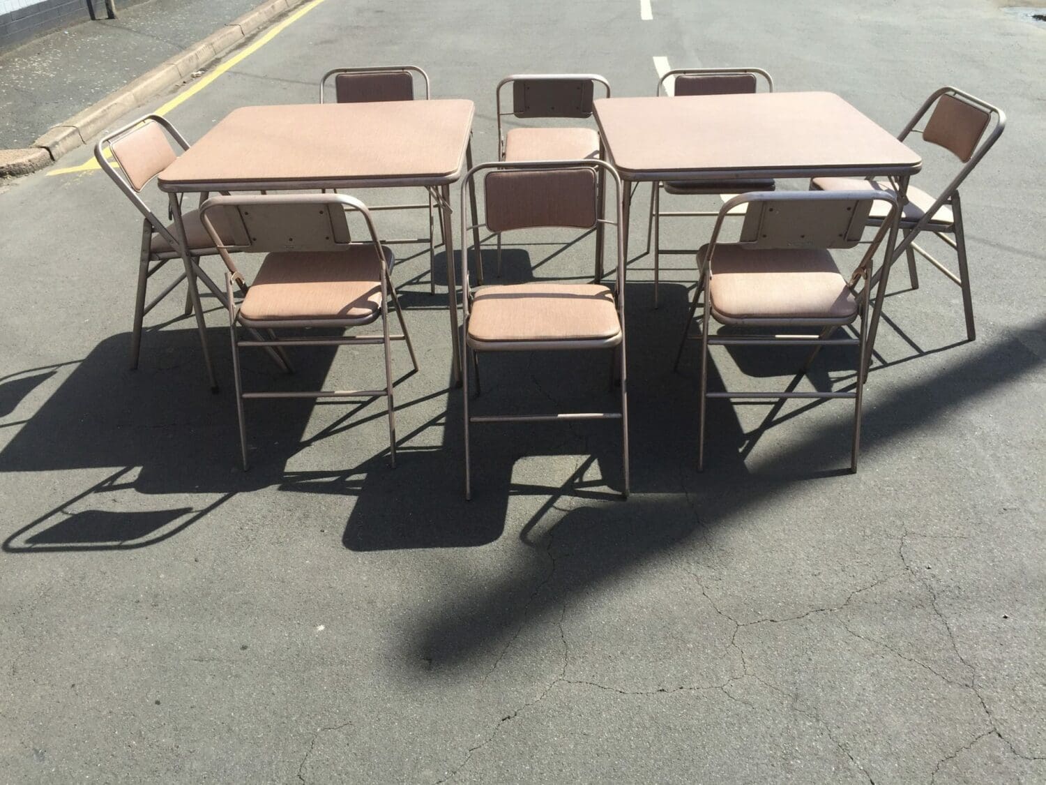 THB1823 Samsonite folding chairs and card tables set American • Trevor