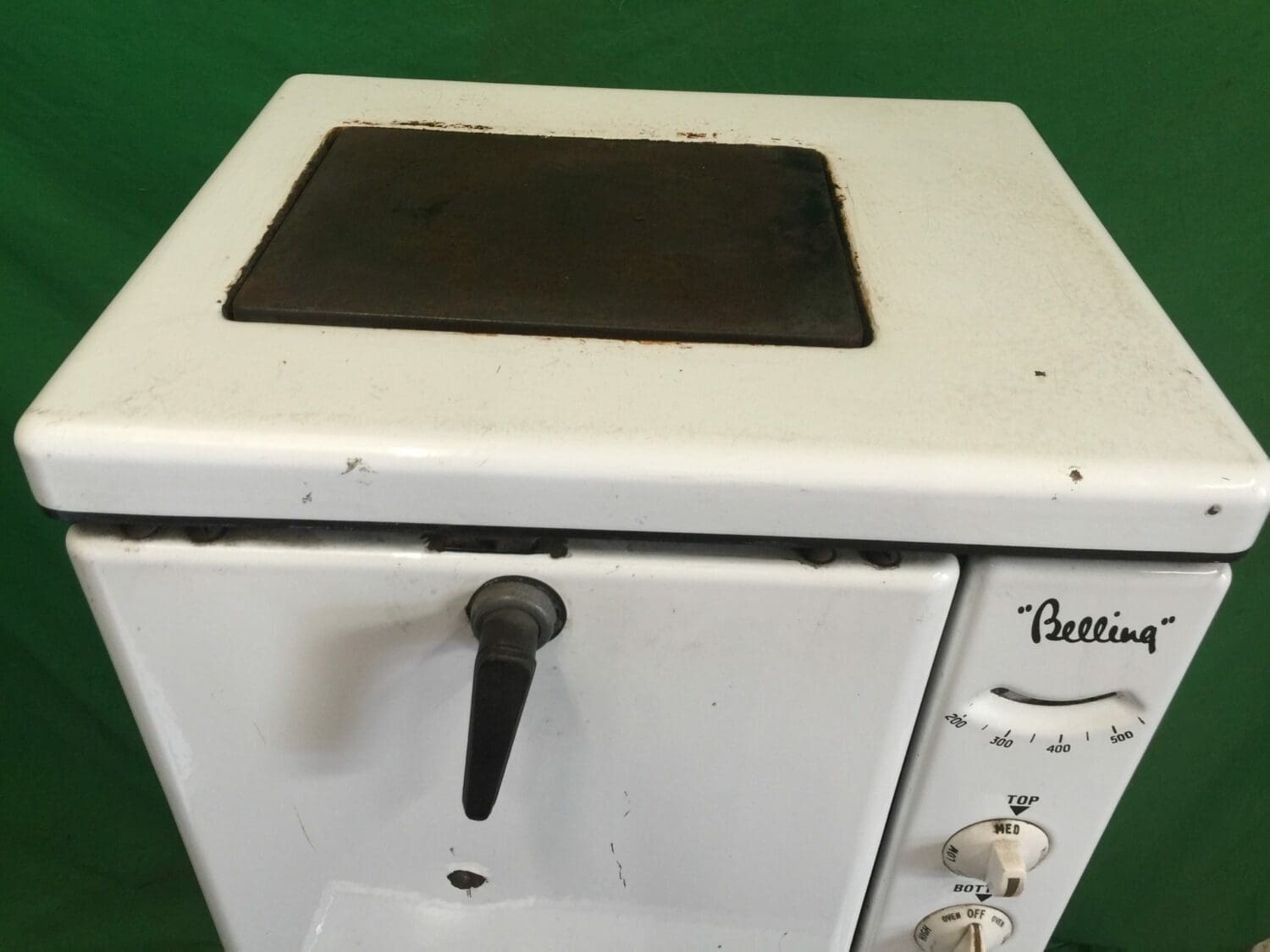 THB1878 cooker counter top Belling White enamel hot plate to top