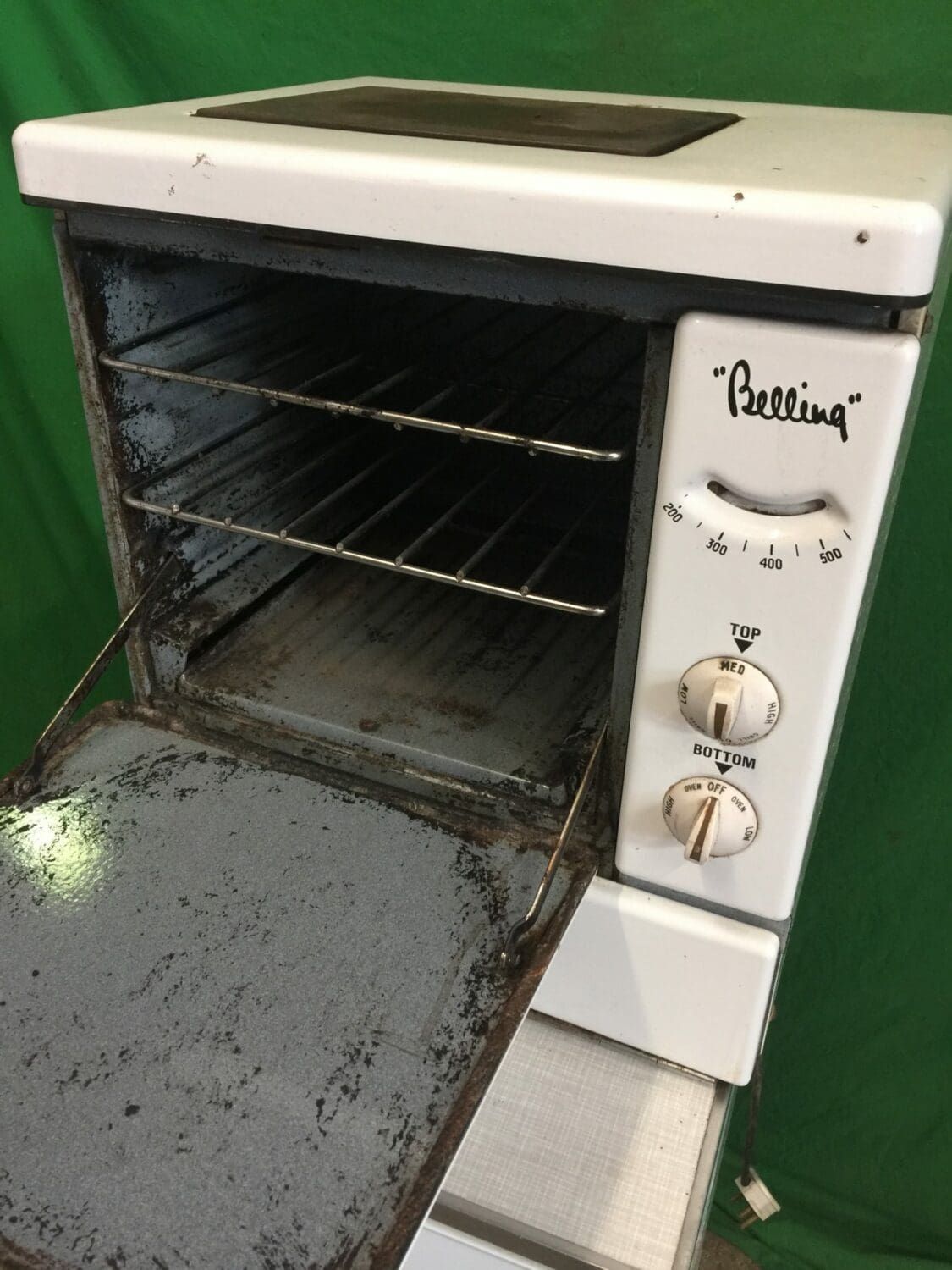 THB1878 cooker counter top Belling White enamel hot plate to top