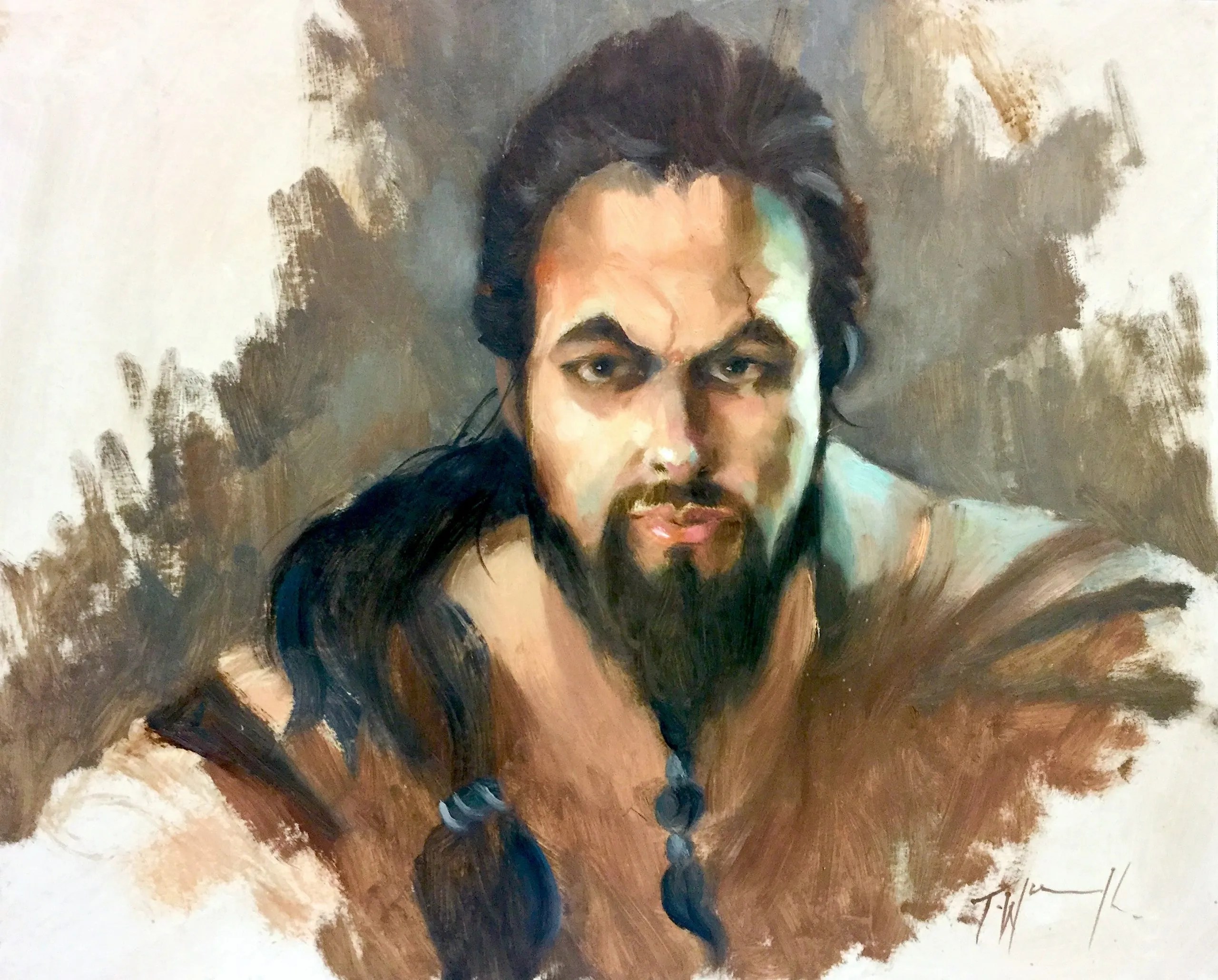 Khal Drogo / Game Of Thrones Collection / Oil On Board