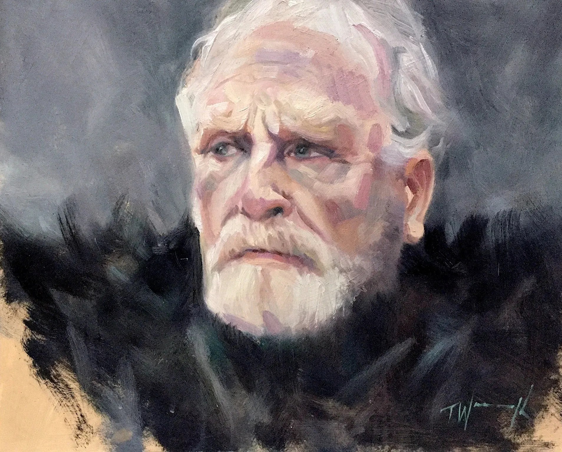 Lord Commander Mormont / Oil On Board Trevor Waugh GOT