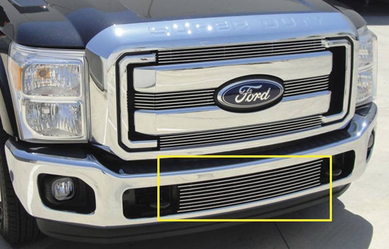 Ford Super Duty Bumper Billet Grille Insert Between Tow Hooks Pt
