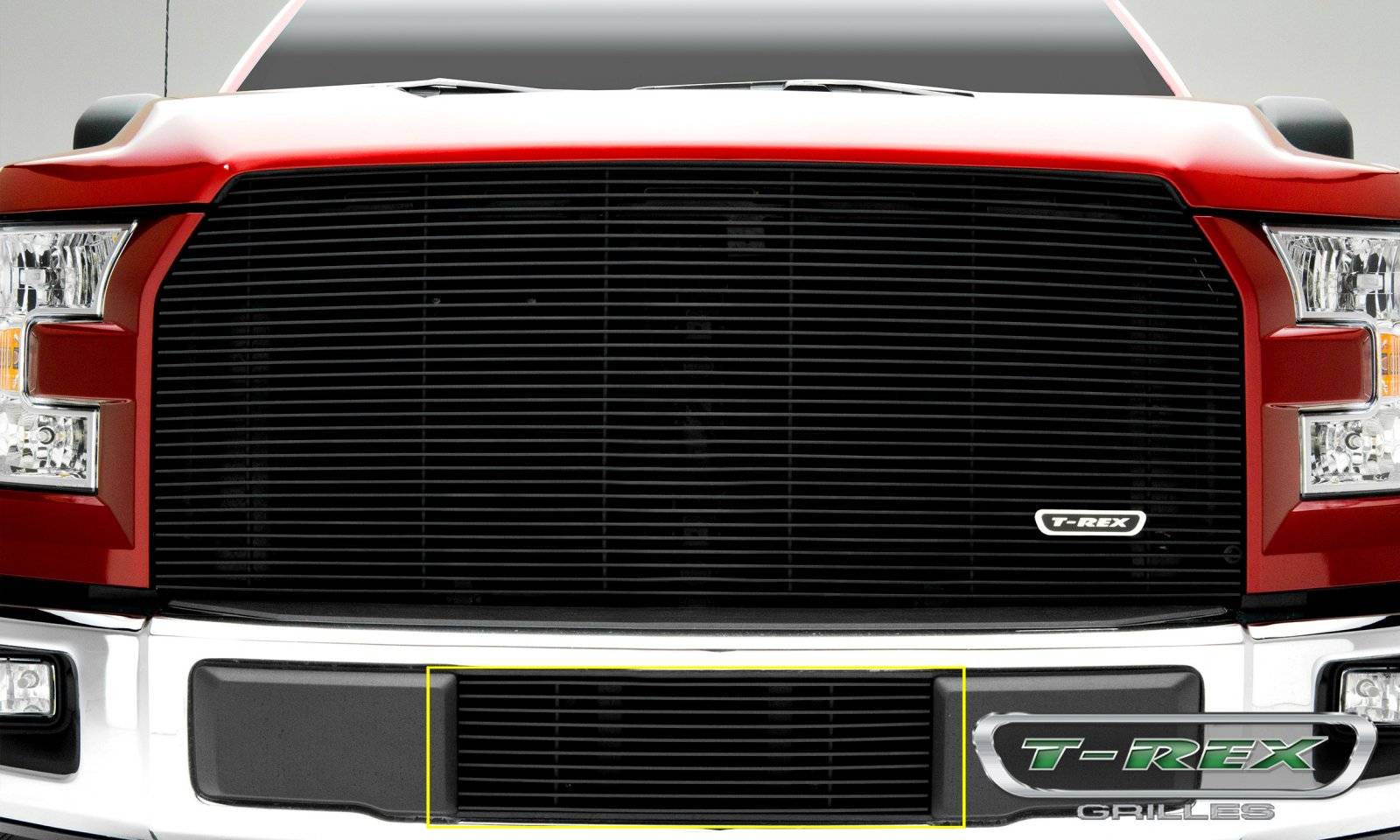 2015-2017 F-150 Billet Bumper Grille, Black, 1 Pc, Insert - PN #25573B