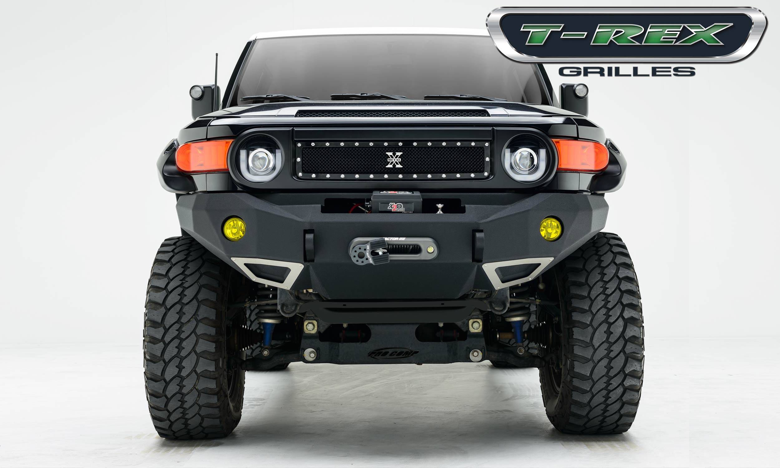 Toyota FJ Cruiser TORCH Series LED Light Grille 2 3" Cube LED Lights