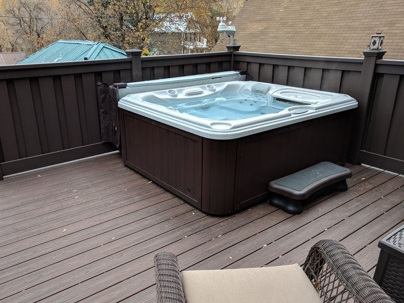 Trex Seclusions Privacy Railing for Hot Tub Trex Fencing FDS