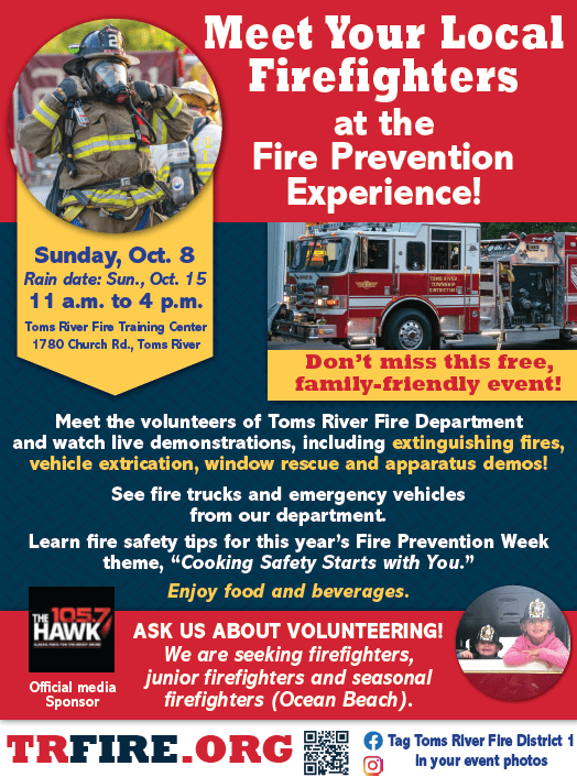 Fire Prevention Experience October 8 Toms River Board of Fire Commissioners District 1