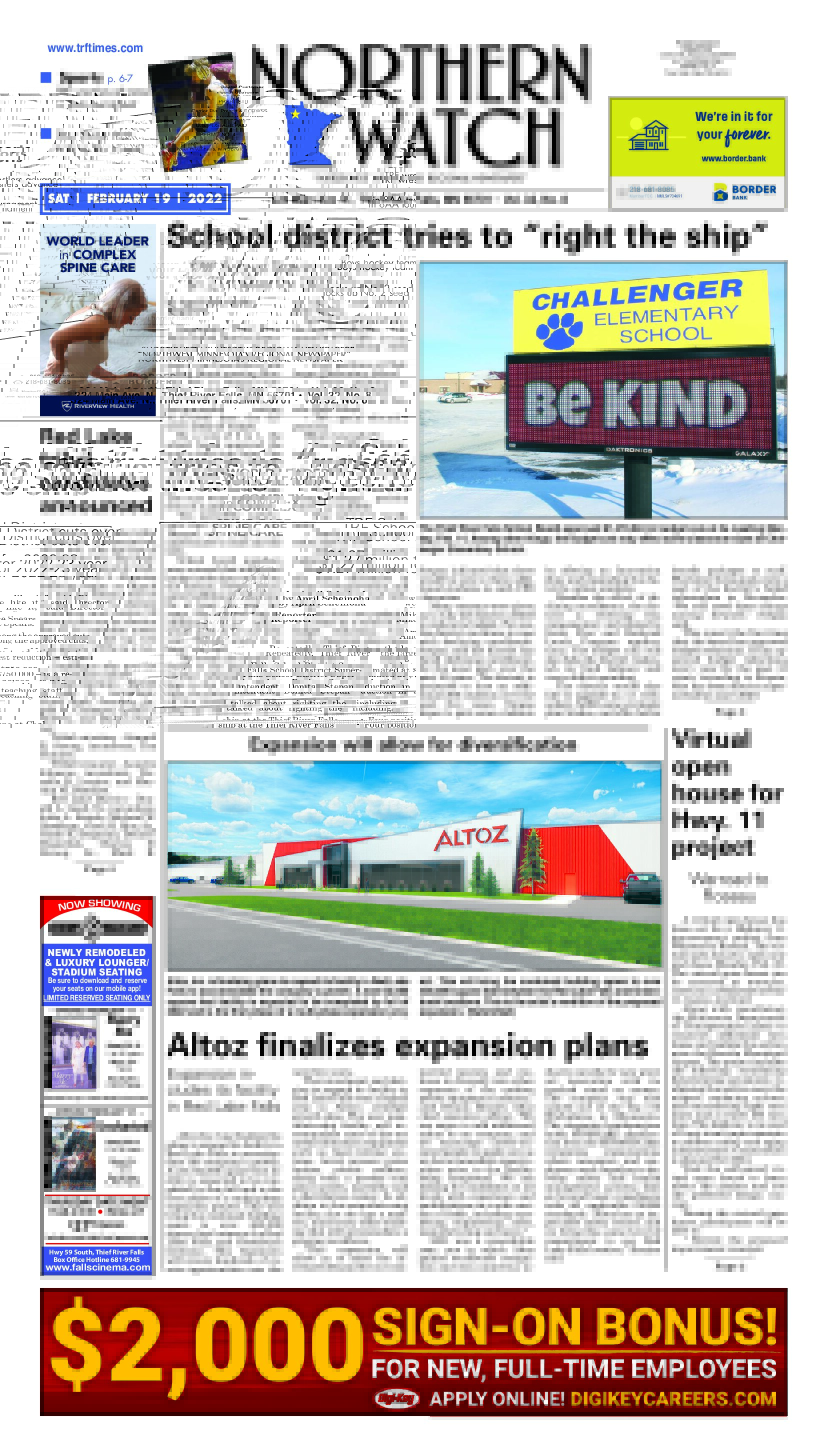 February 19, 2022 Thief River Falls Times & Northern Watch Official