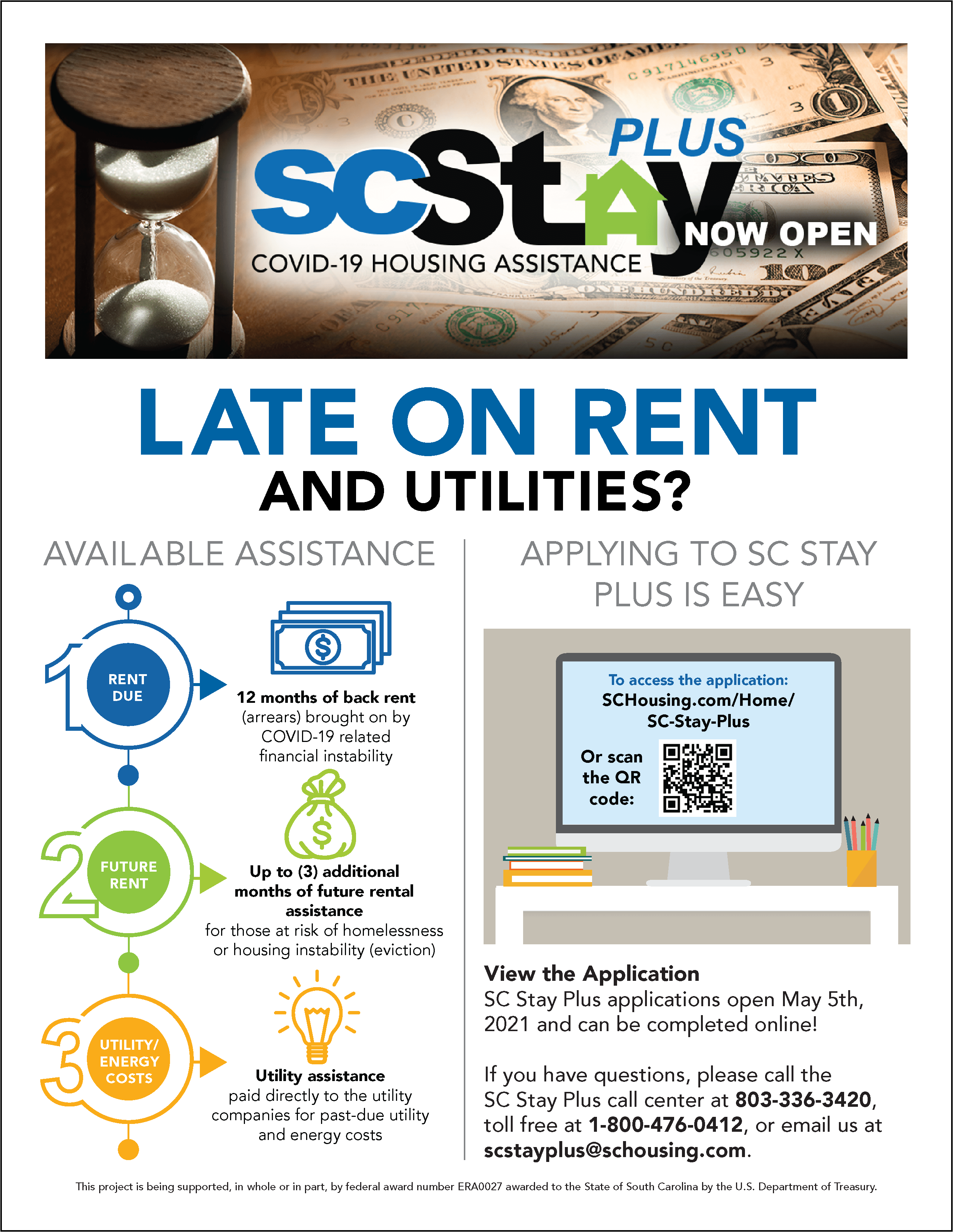 SC Stay Plus Covid19 Rent and Utility Assistance Program TriCounty