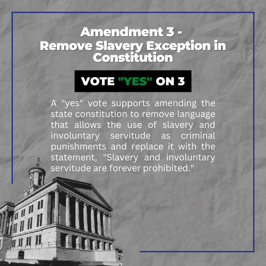 In Tennessee, down goes slavery as Amendment 3 passes