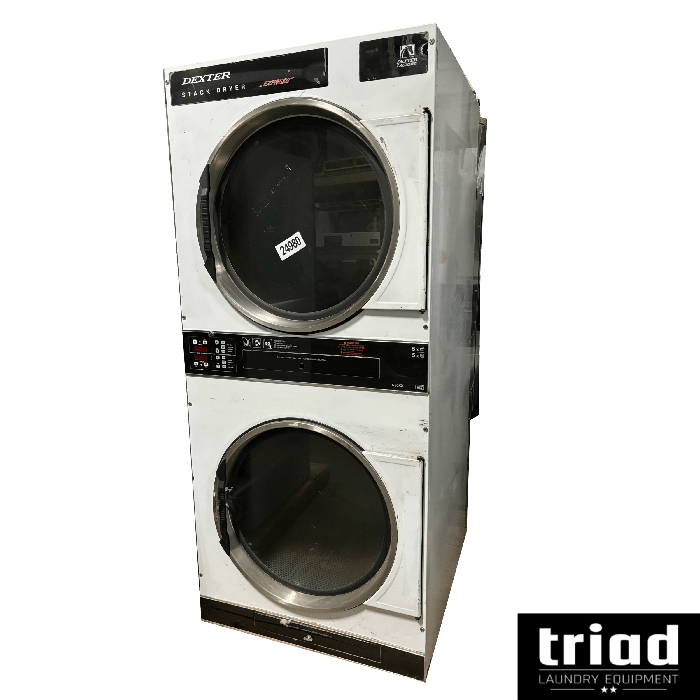 '19 Dexter 50lb Gas Stack Dryer OPL 1 PH 208240V Triad Laundry