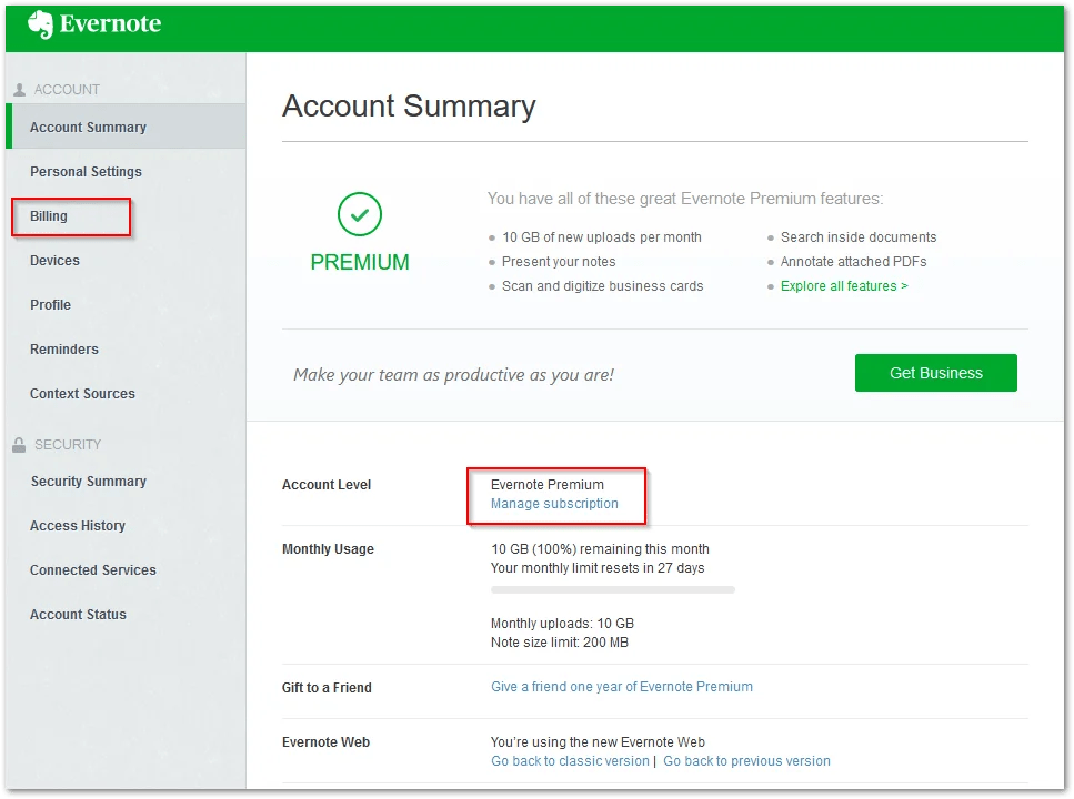 Evernote Free Trial Try Evernote Premium for 14 Days