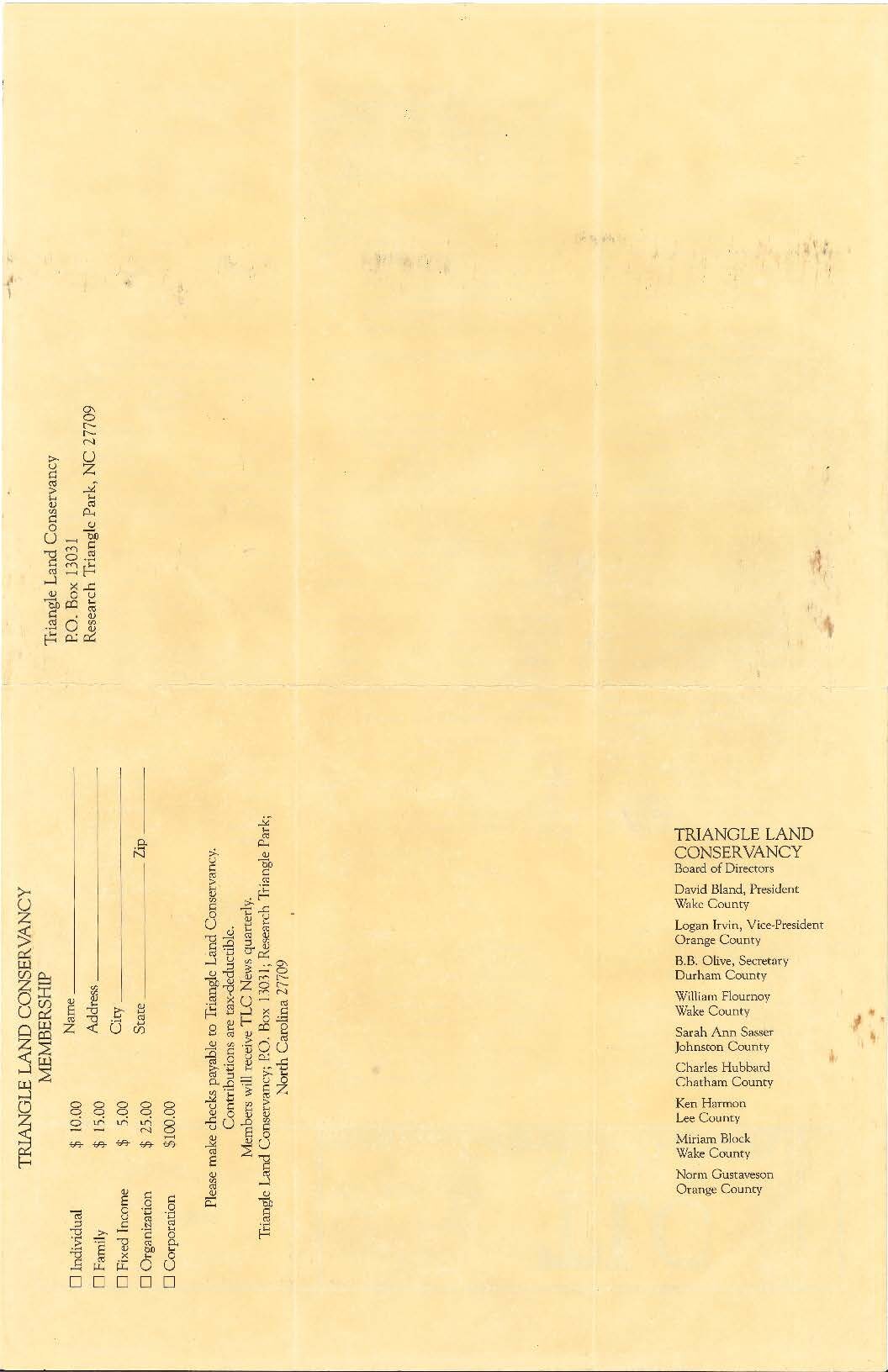 How did Triangle Land Conservancy Get Started? Triangle Land Conservancy