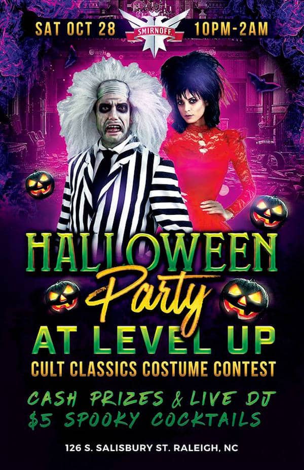 Halloween Costume Party at Level Up Arcade & Bar Triangle on the Cheap