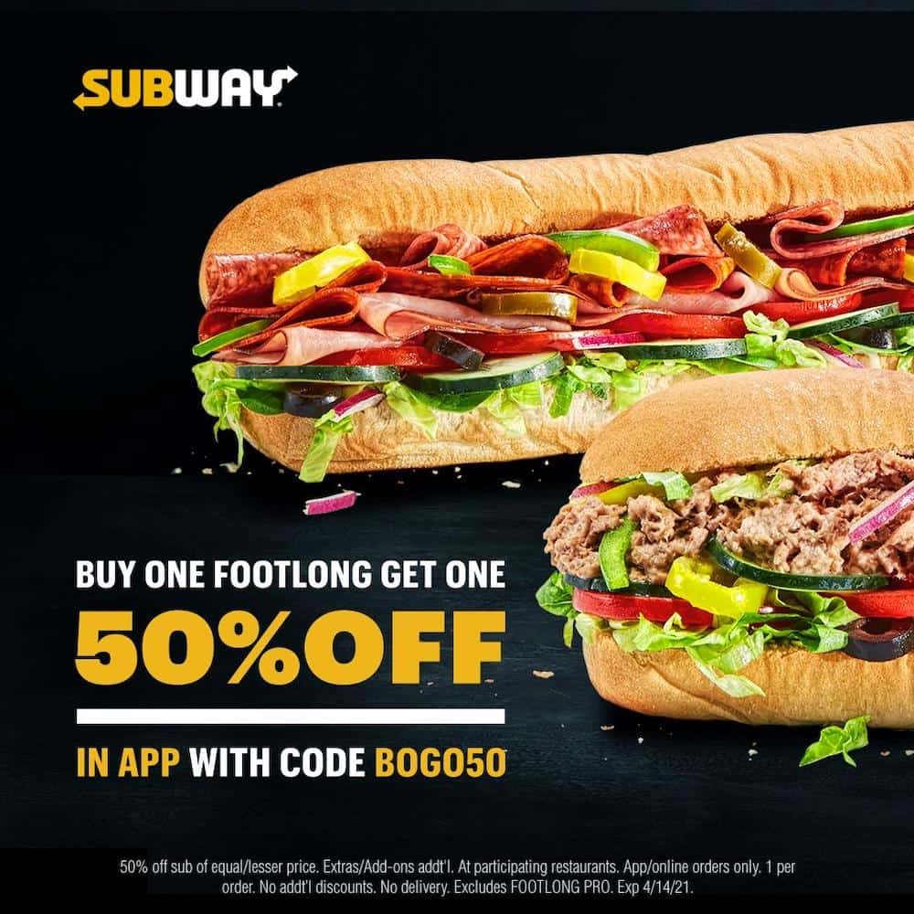 Subway Bogo Deal 2024 Elle Melony