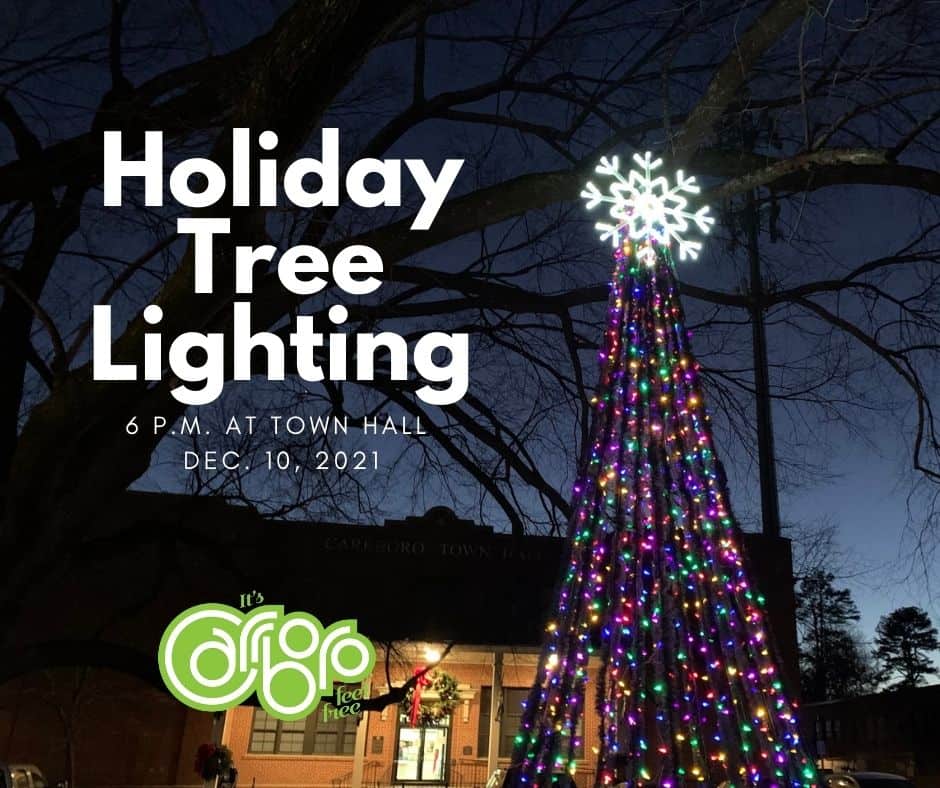 Town of Carrboro Holiday Tree Lighting Dec 10 Triangle on the Cheap