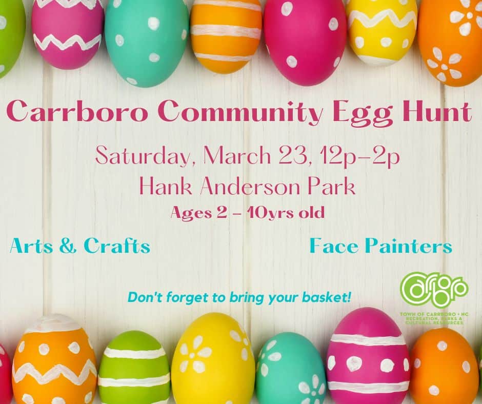 Carrboro Community Egg Hunt March 23 Triangle on the Cheap