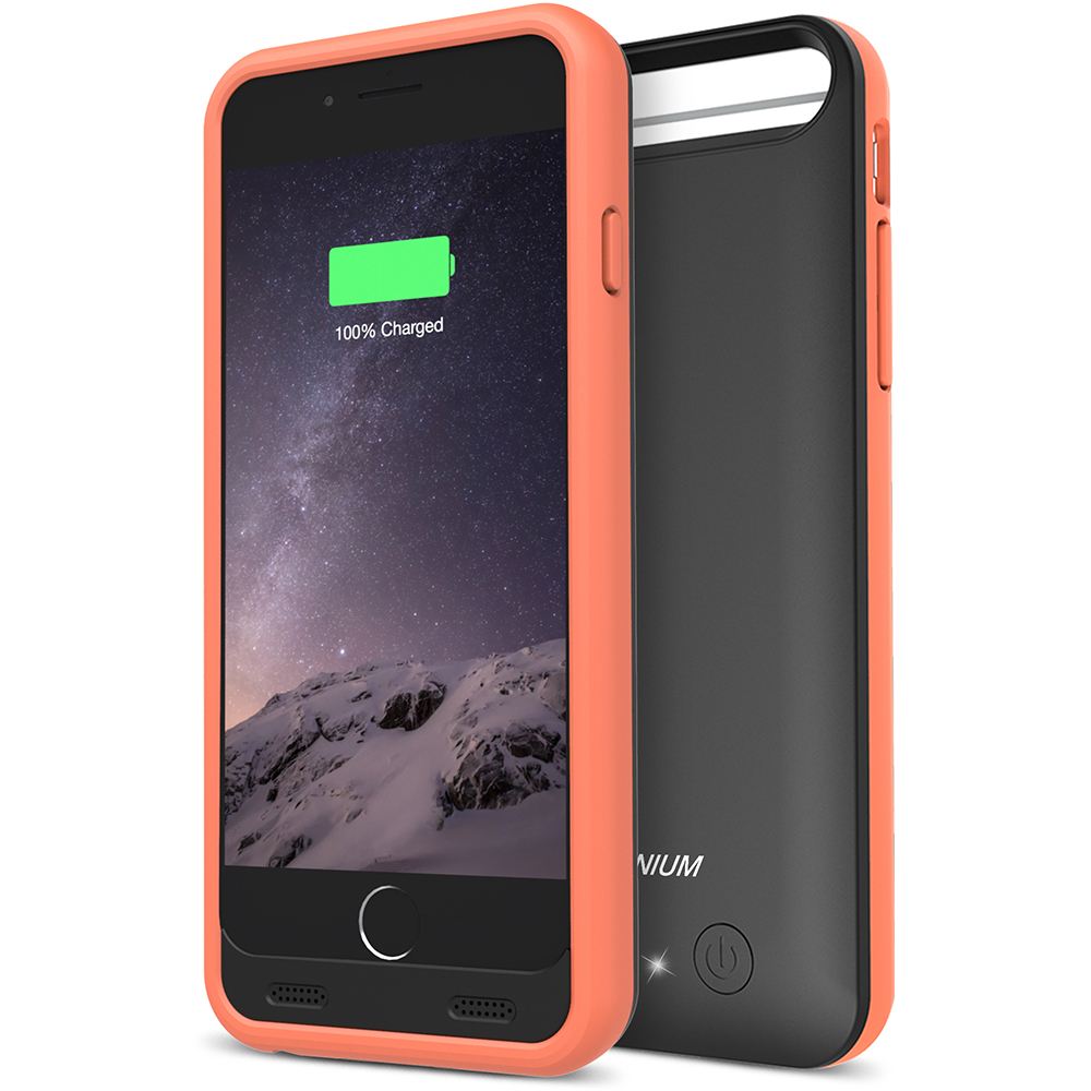Atomic S Battery Case for iPhone 6 6S 4.7 [Black / Orange]