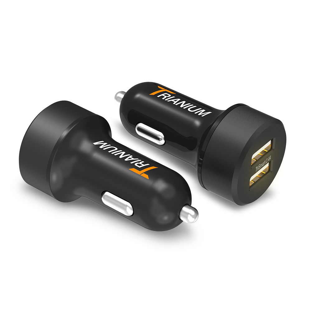 Car Charger, Trianium 24W/4.8A Dual USB Car Chargers [2Pack] AtomicDrive Smart Ports