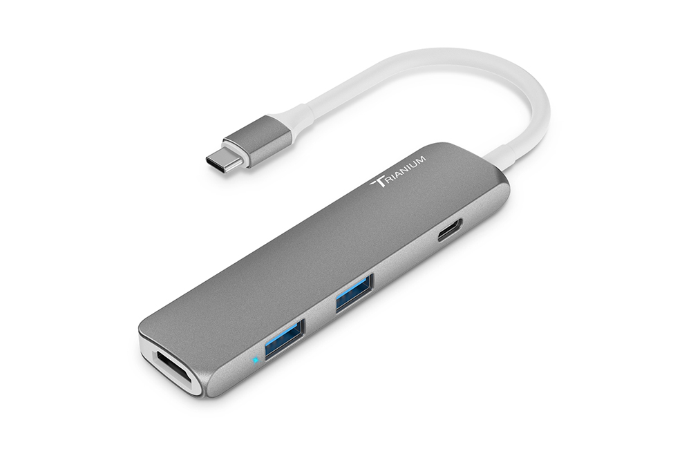 USB TypeC Hub Adapter, MultiPort Charger Dock Space Grey