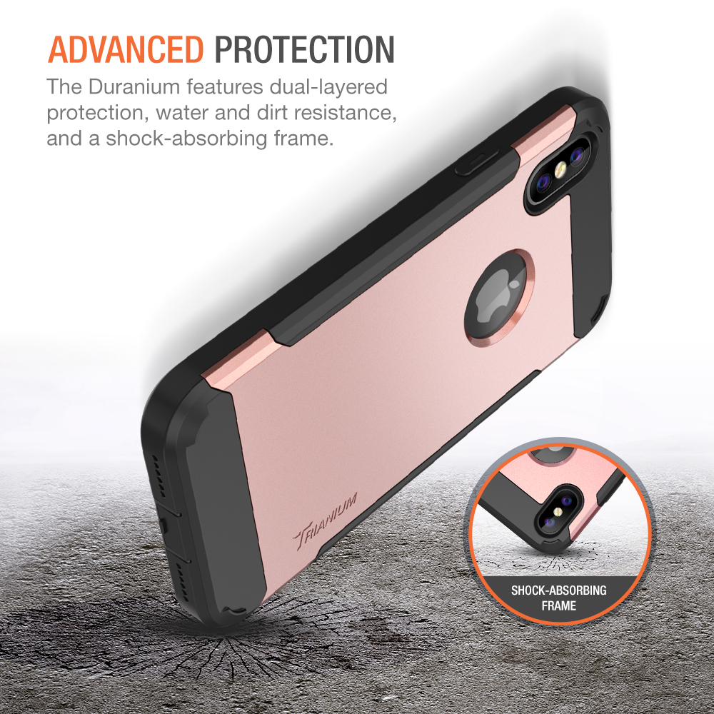 Trianium [Duranium Series] for iPhone XS / X Rose Gold