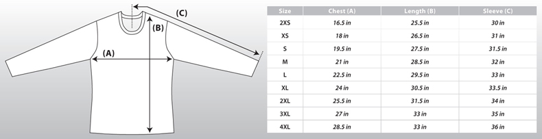 Custom Triathlon Gear by ATAC™ Sportswear: Size Chart
