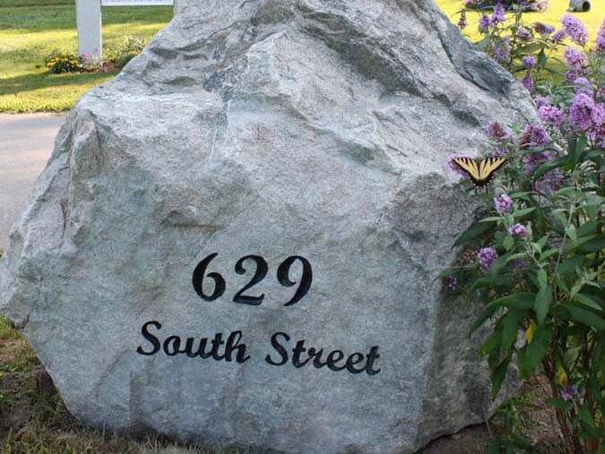 Boulders and Address Markers Tribute in Stone