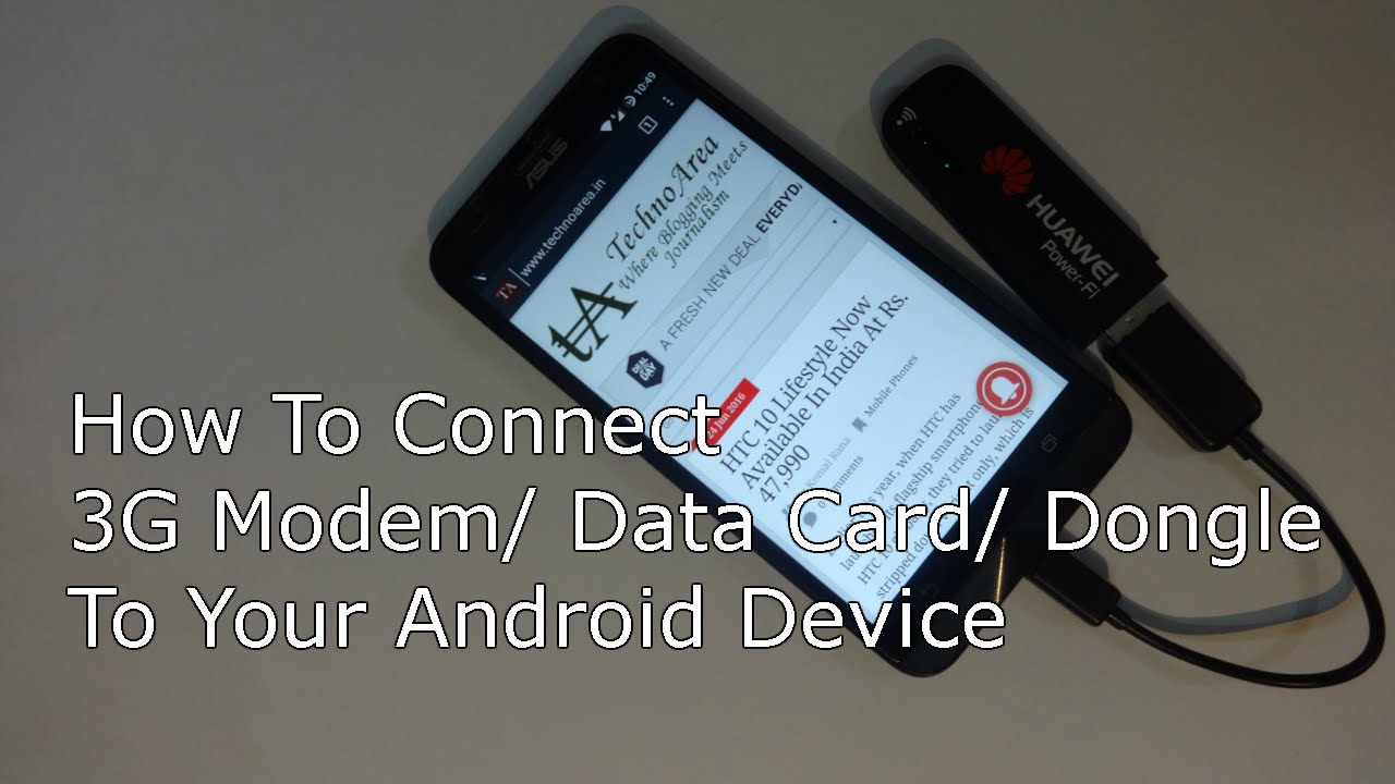 HOW TO CONNECT YOUR USB MODEM TO YOUR ANDROID