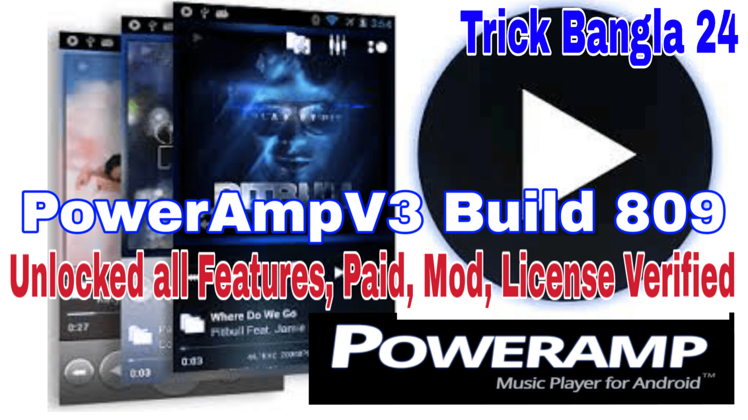 Root/UnRoot Poweramp Music Player (V3 build809) Unlocked All Features