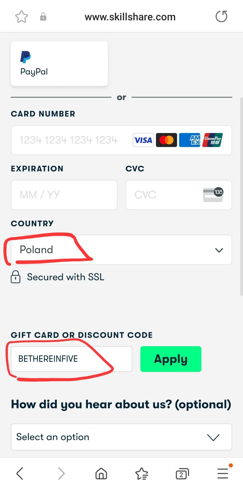 SkillShare Premium 2 Month Latest Discount Code+Bin