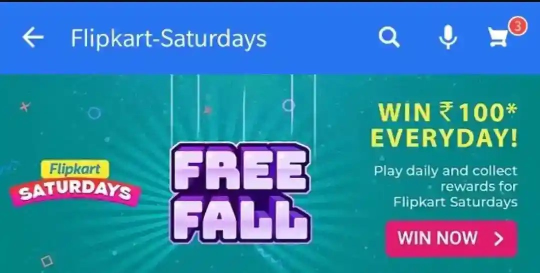 Flipkart Free Fall Game Offer Play Game & Win ₹130 Coupon Daily