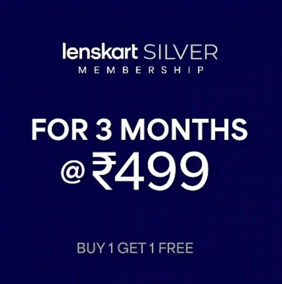 Lenskart Silver Membership Free for 3 Months ₹499 Buy 1 Get 1 Free