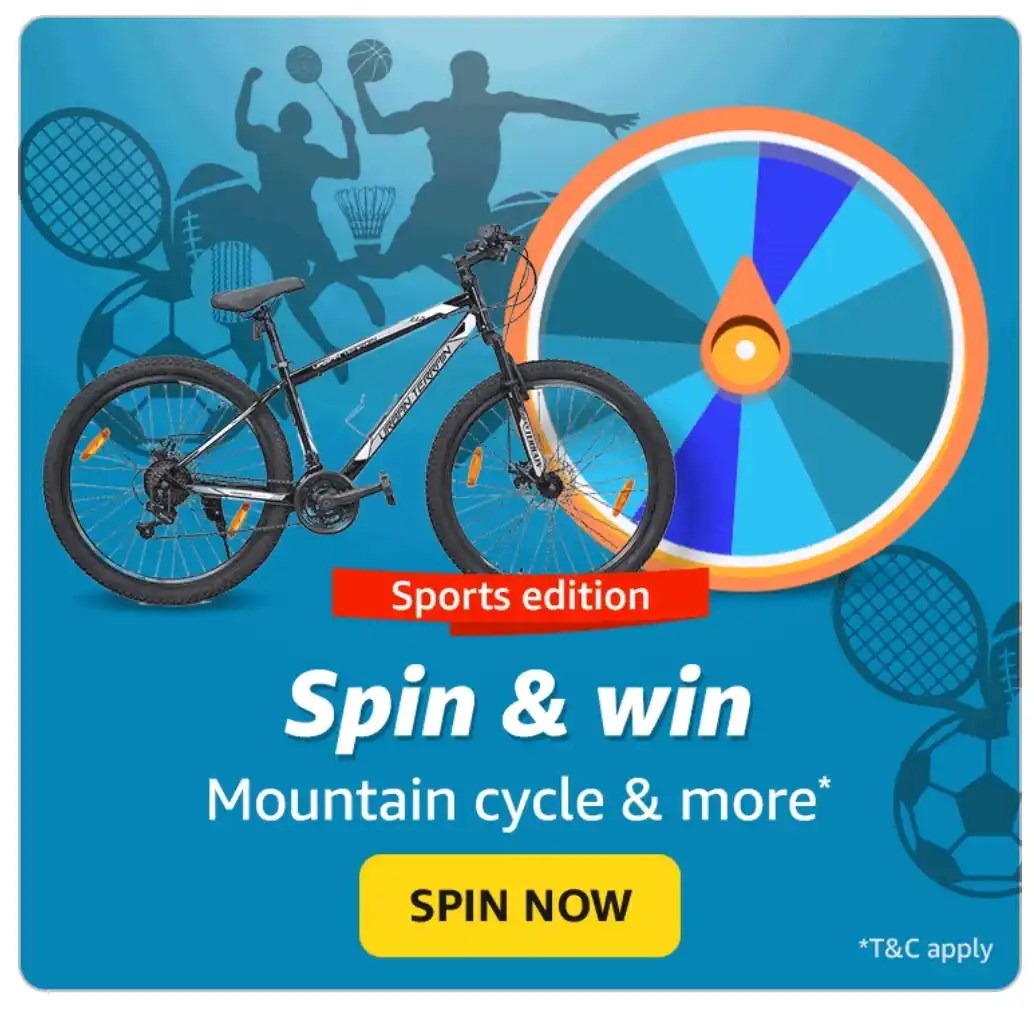 Amazon Sports Edition Spin And Win Mountain Cycle & More