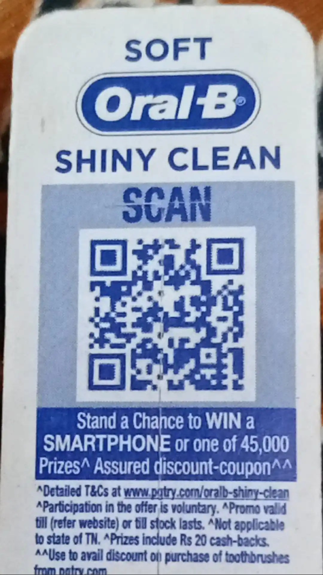 OralB QR Code Scan And Win ₹20 Paytm Cash & Cashback