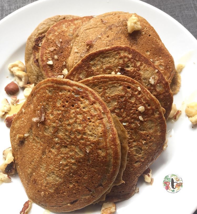 Pancakes avoine banane cacahuète / Oat banana peanut pancakes