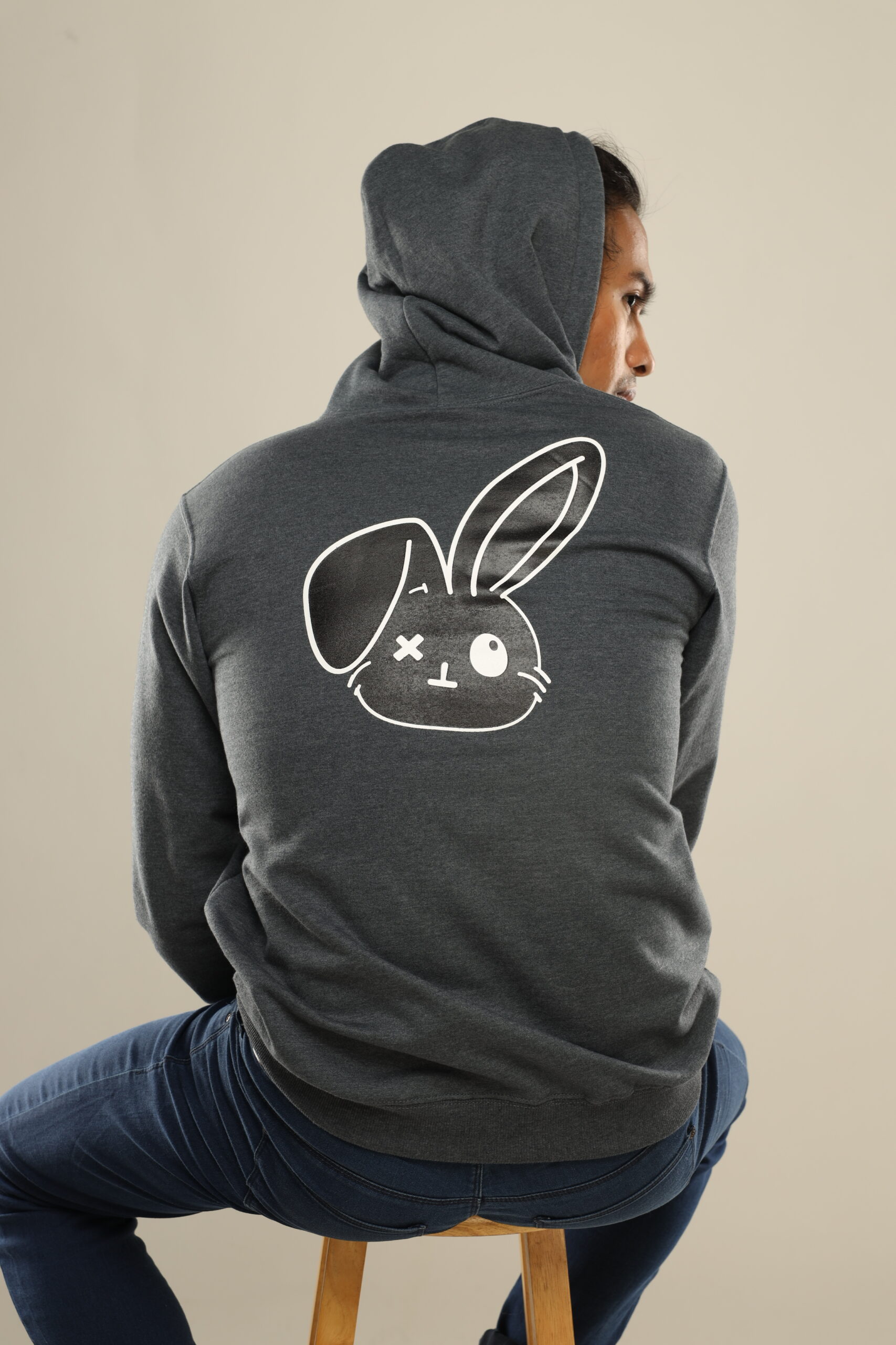 Cotton Hoodie for Men Tricky Rabbit
