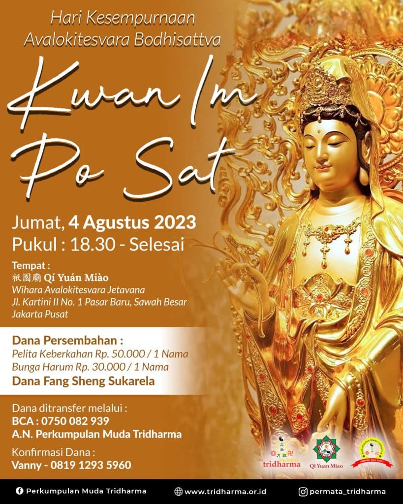 Hari Kesempurnaan Avalokitesvara Boddhisattva PERKUMPULAN TRIDHARMA