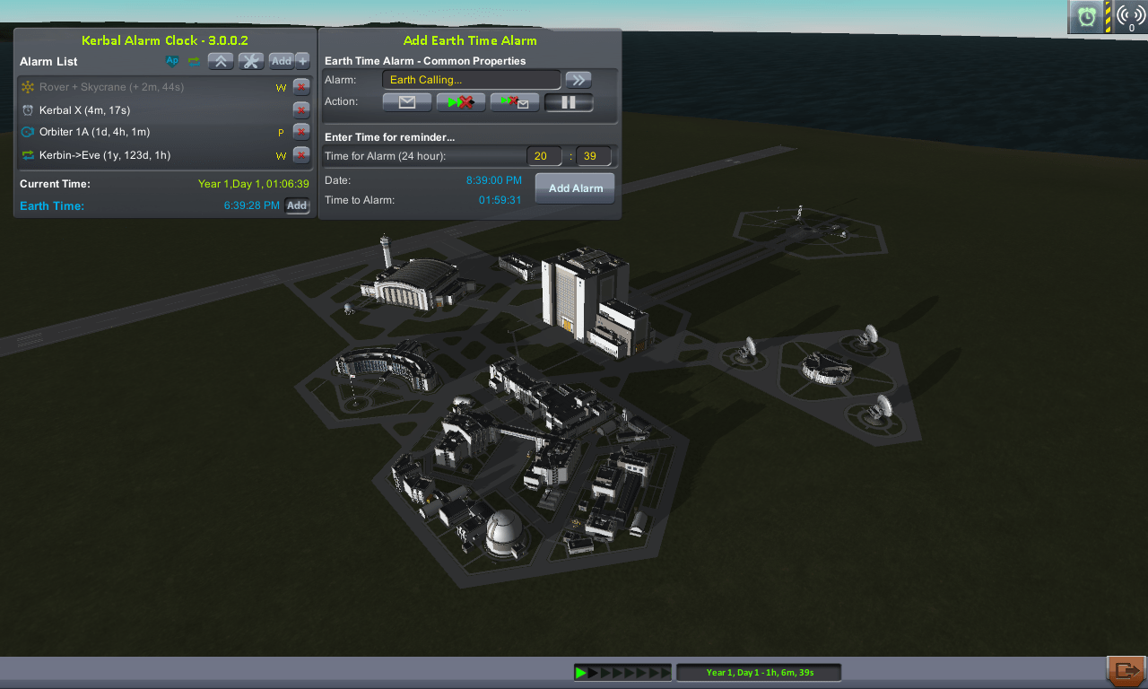 Kerbal Alarm Clock by TriggerAu