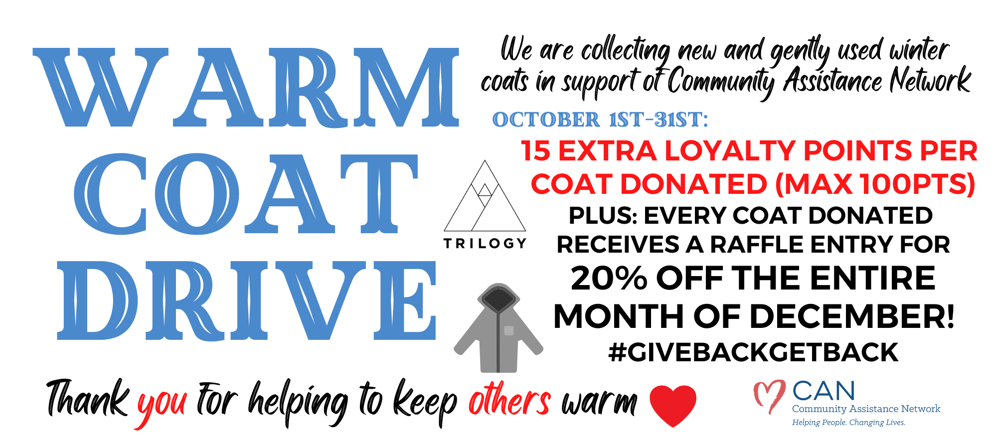 Donate to Trilogy Health's Warm Coat Drive & Help Keep Neighbors Warm