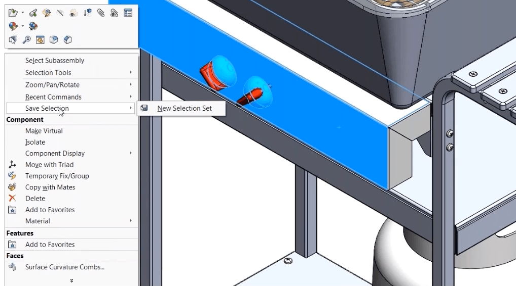 Working with Selection Sets in SOLIDWORKS TriMech