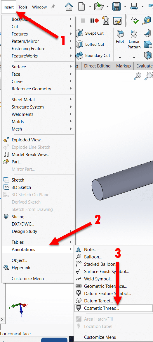 How to Use Cosmetic Threads in SOLIDWORKS TriMech
