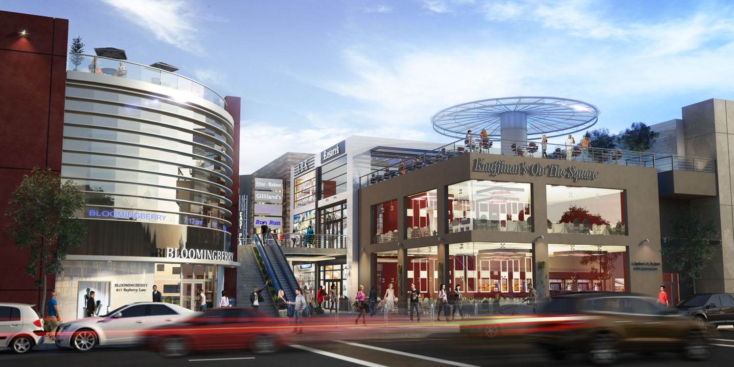 Retail Real Estate 3D Rendering Process Trinity Animation